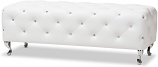 White Tufted Benches White Tufted Benches