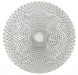 Diamond White & Silver Charger Plate Glass Diamond White & Silver Charger Plate Glass