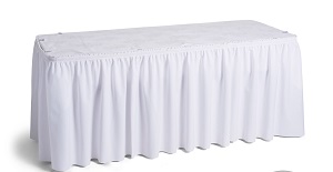 21ft White Table Skirt 21ft White Table Skirt