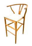 WishBone Natural Wood Barstools 