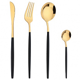 Gold-Black Dinner Fork