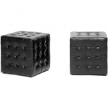 Black - 16 inch ottoman square Black - 16 inch ottoman square