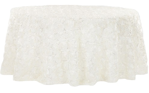 Ivory Rosette Table Linen Ivory Rosette Table Linen