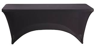 Black Spandex Rectangle Table