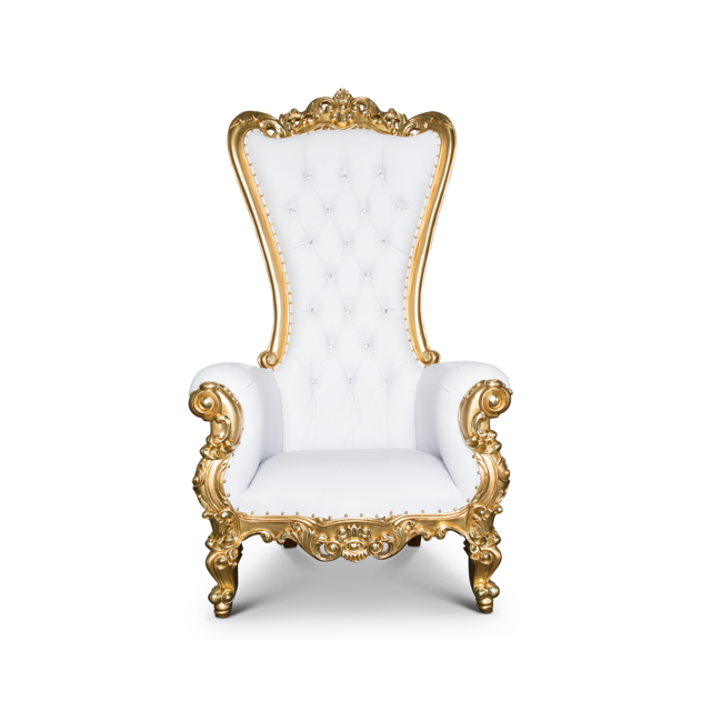 White and gold Throne Chair White and gold Throne Chair