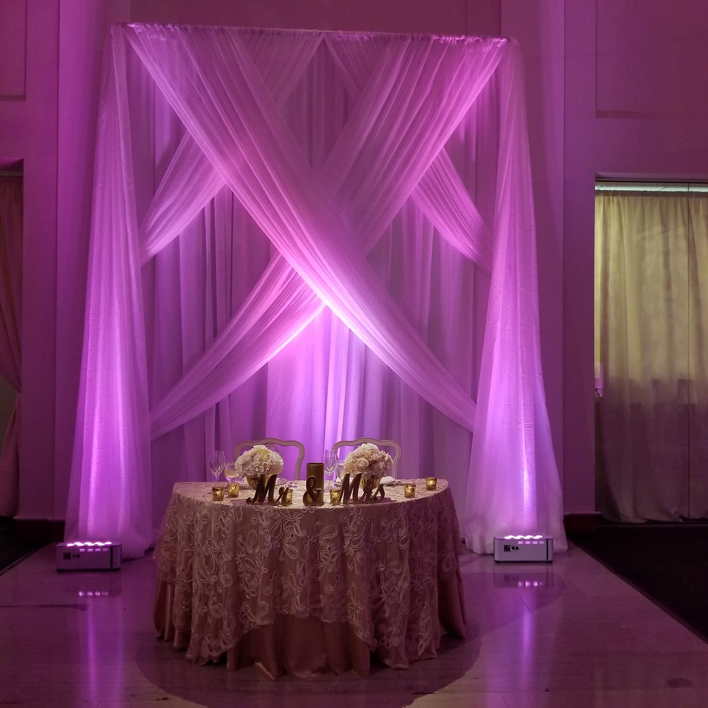 Main Table Backdrop 14ft Custom Swags Main Table Backdrop 14ft Custom Swags