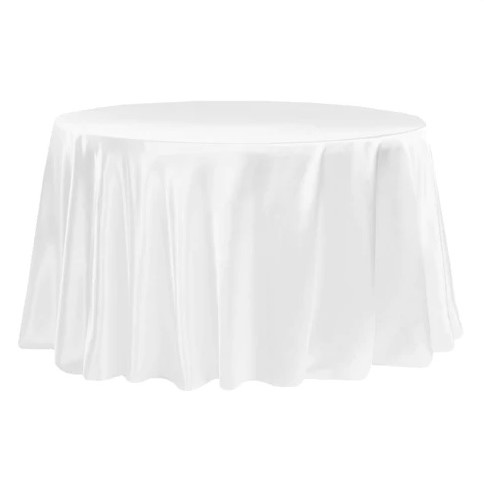 White Satin Tablecloth